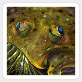 The Summer Flounder Painting Sticker